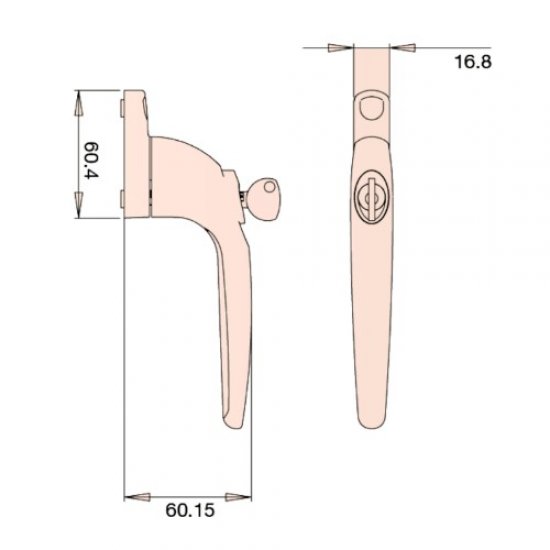 Yale UPVC Inline Multi Spindle Window Handle